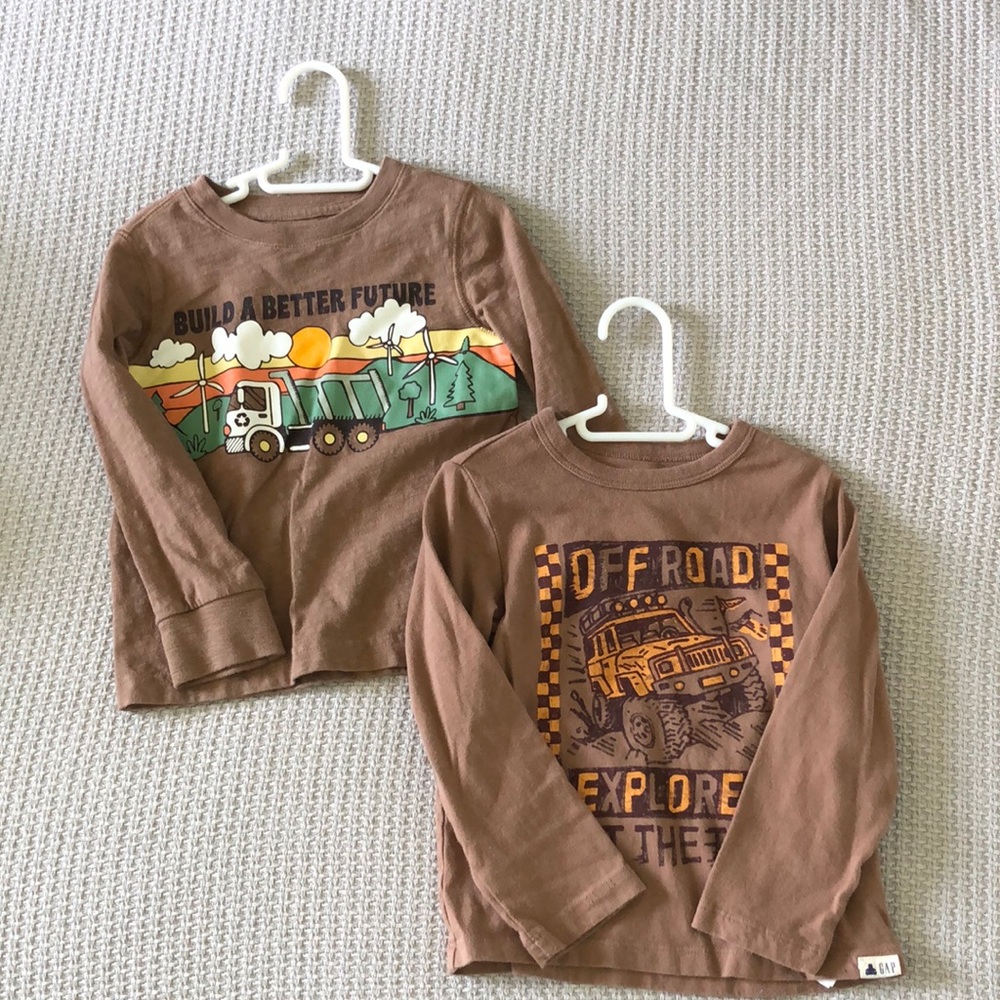 Gap Boys Brown Long Sleeve Shirts (3T)